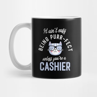 Cashier Cat Lover Gifts - It ain't easy being Purr Fect Mug